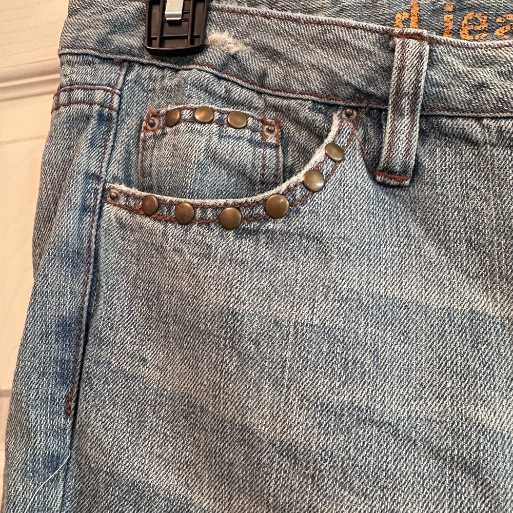 Embroidered distressed Blue d.Jeans size 10 - Picture 3 of 5